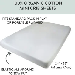 Organic Cotton Mini Crib Sheet