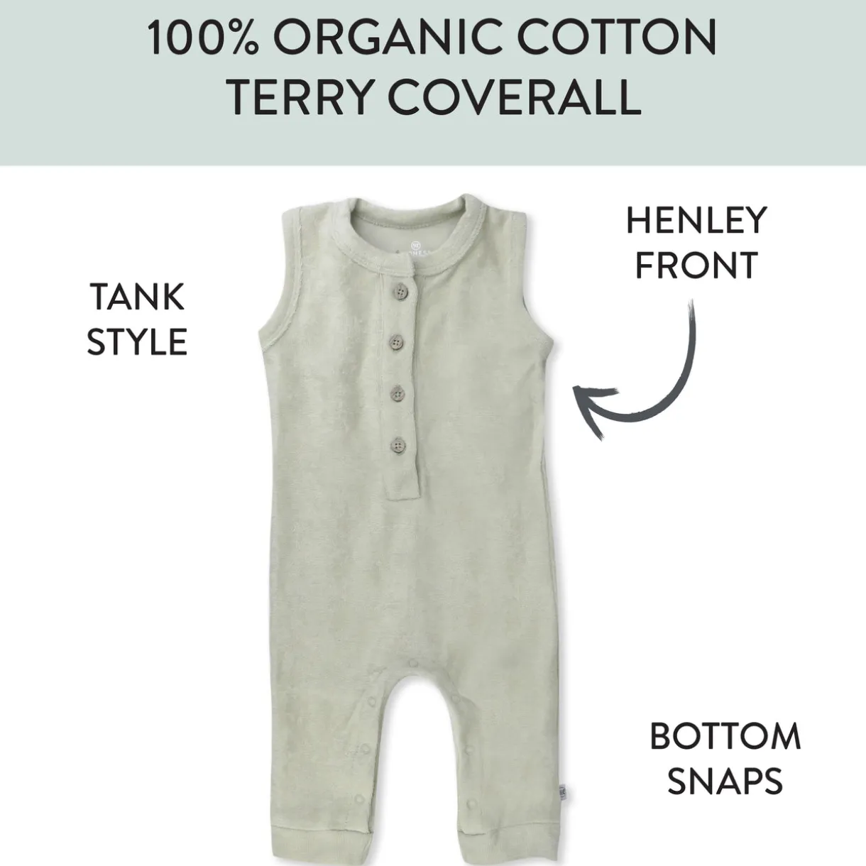 Organic Cotton One-Piece Jumpsuit Coverall