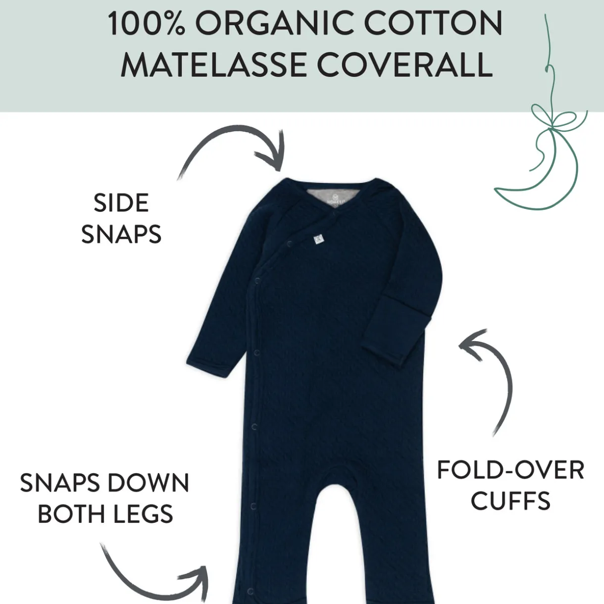Organic Cotton One-Piece Jumpsuit Coverall