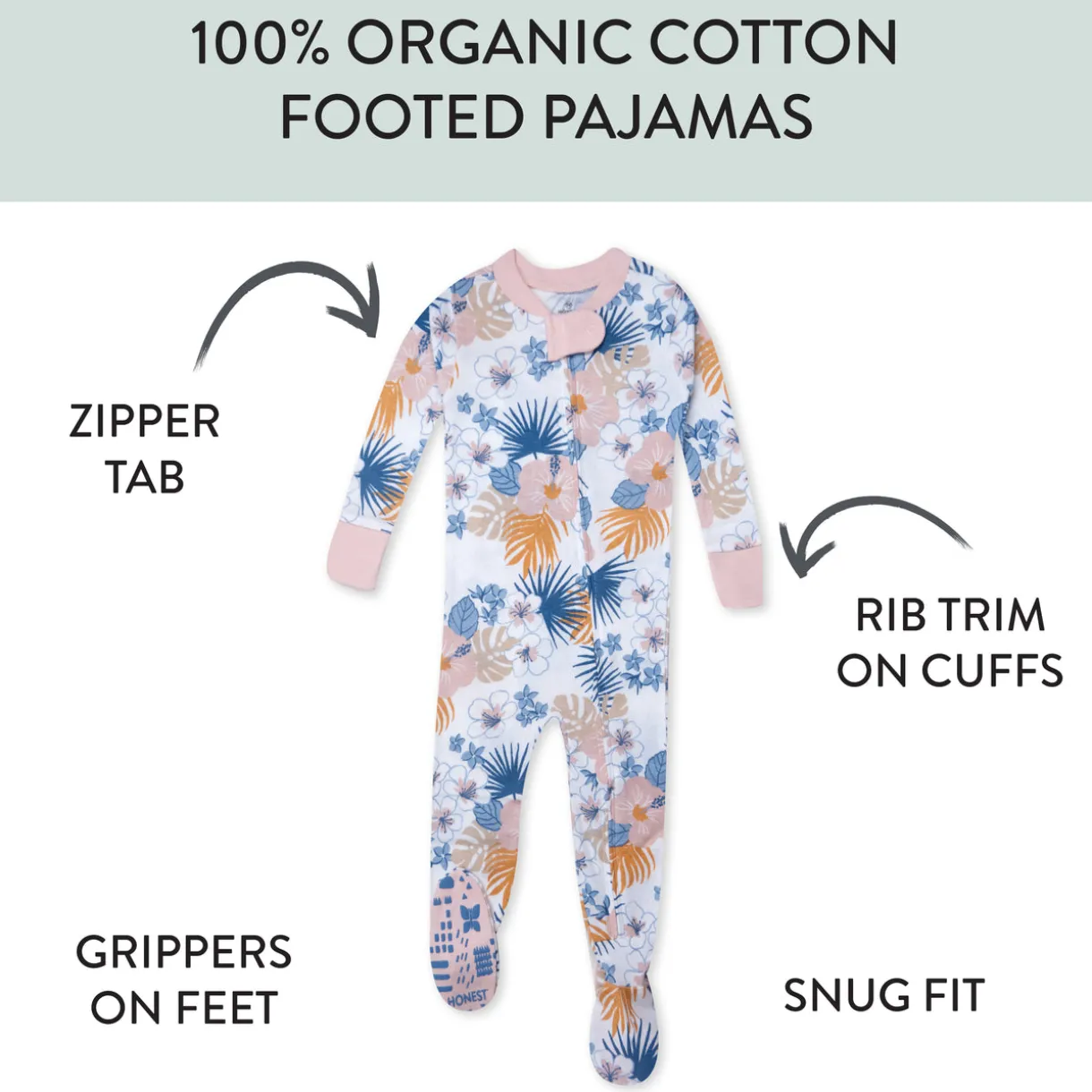 Organic Cotton Snug-Fit Footed Pajamas