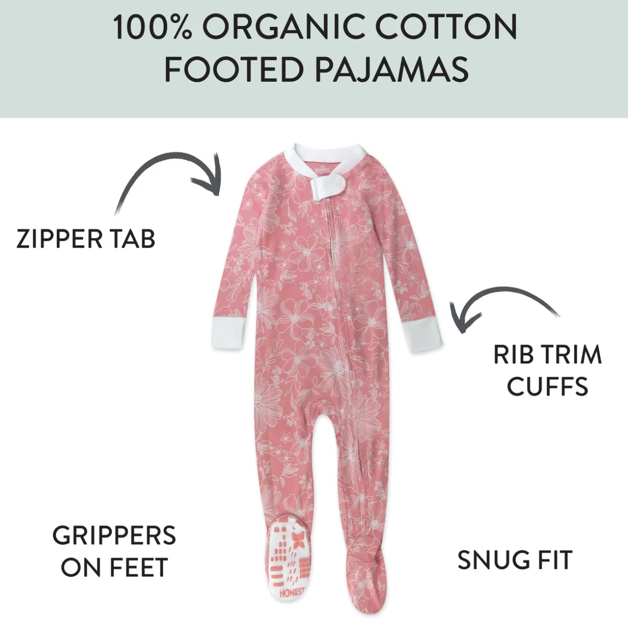 Organic Cotton Snug-Fit Footed Pajamas