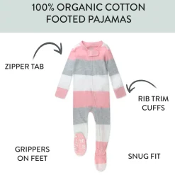 Organic Cotton Snug-Fit Footed Pajamas