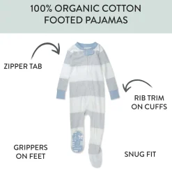 Organic Cotton Snug-Fit Footed Pajamas