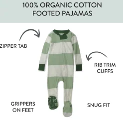 Organic Cotton Snug-Fit Footed Pajamas
