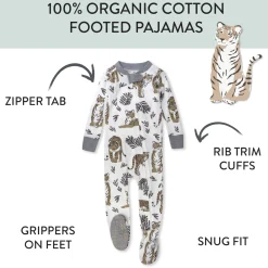 Organic Cotton Snug-Fit Footed Pajamas