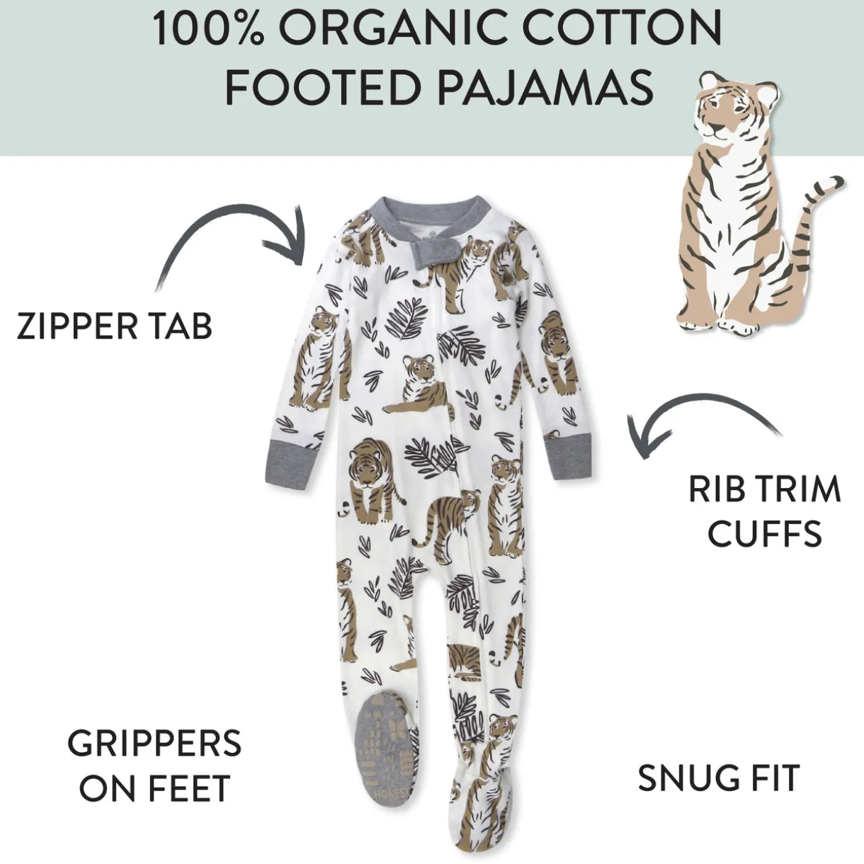 Organic Cotton Snug-Fit Footed Pajamas