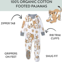 Organic Cotton Snug-Fit Footed Pajamas