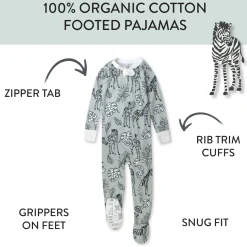 Organic Cotton Snug-Fit Footed Pajamas
