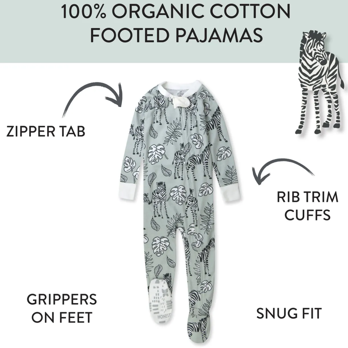 Organic Cotton Snug-Fit Footed Pajamas