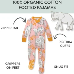 Organic Cotton Snug-Fit Footed Pajamas