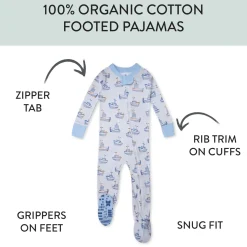 Organic Cotton Snug-Fit Footed Pajamas