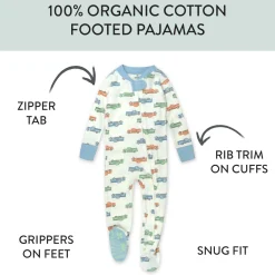 Organic Cotton Snug-Fit Footed Pajamas