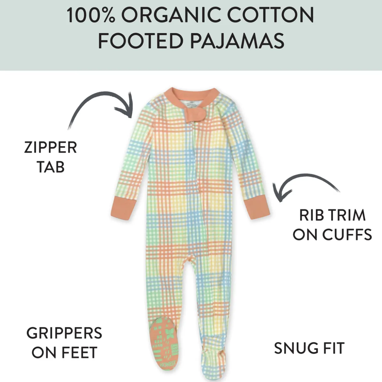 Organic Cotton Snug-Fit Footed Pajamas