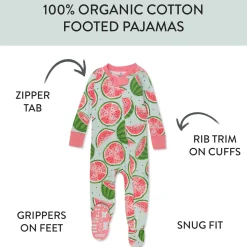 Organic Cotton Snug-Fit Footed Pajamas