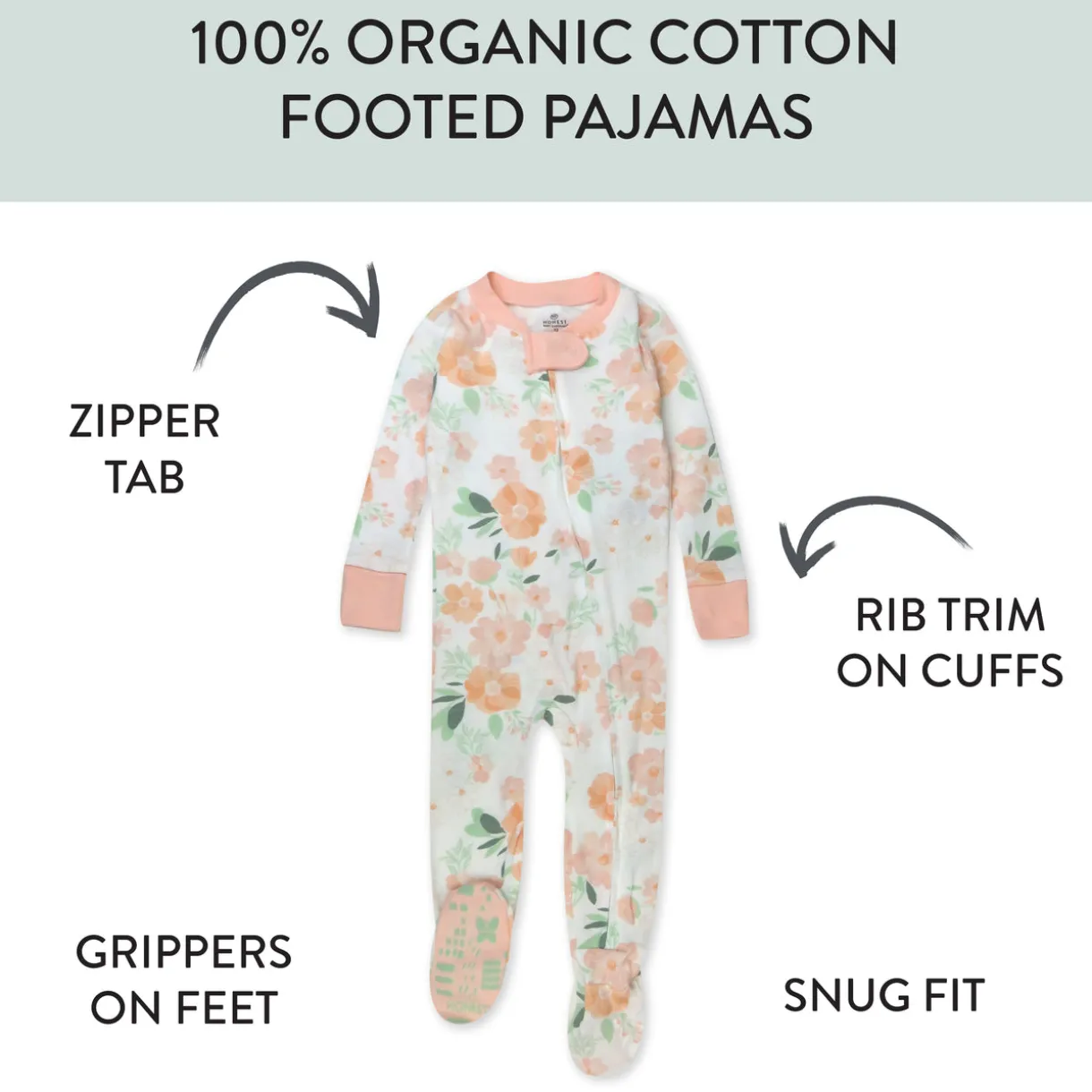 Organic Cotton Snug-Fit Footed Pajamas
