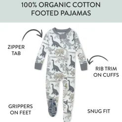 Organic Cotton Snug-Fit Footed Pajamas