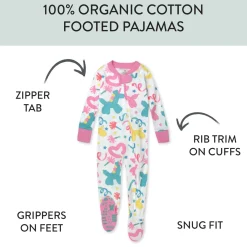 Organic Cotton Snug-Fit Footed Pajamas