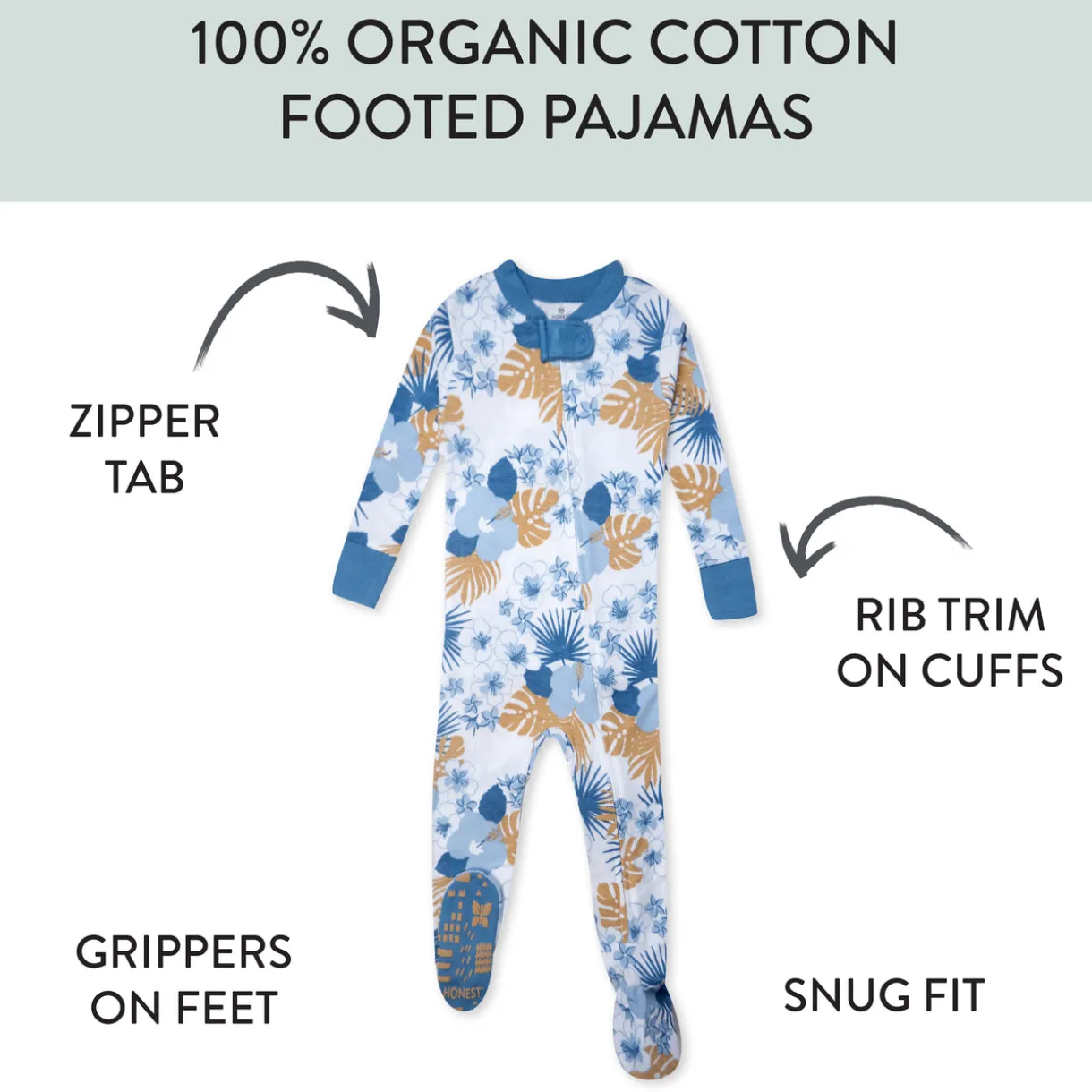 Organic Cotton Snug-Fit Footed Pajamas