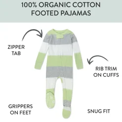 Organic Cotton Snug-Fit Footed Pajamas