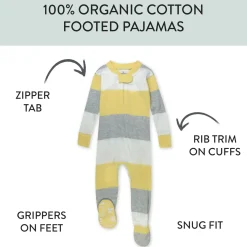 Organic Cotton Snug-Fit Footed Pajamas