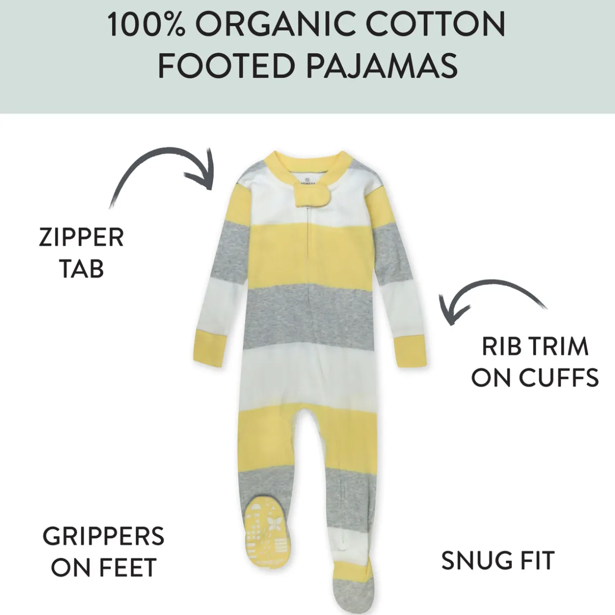 Organic Cotton Snug-Fit Footed Pajamas