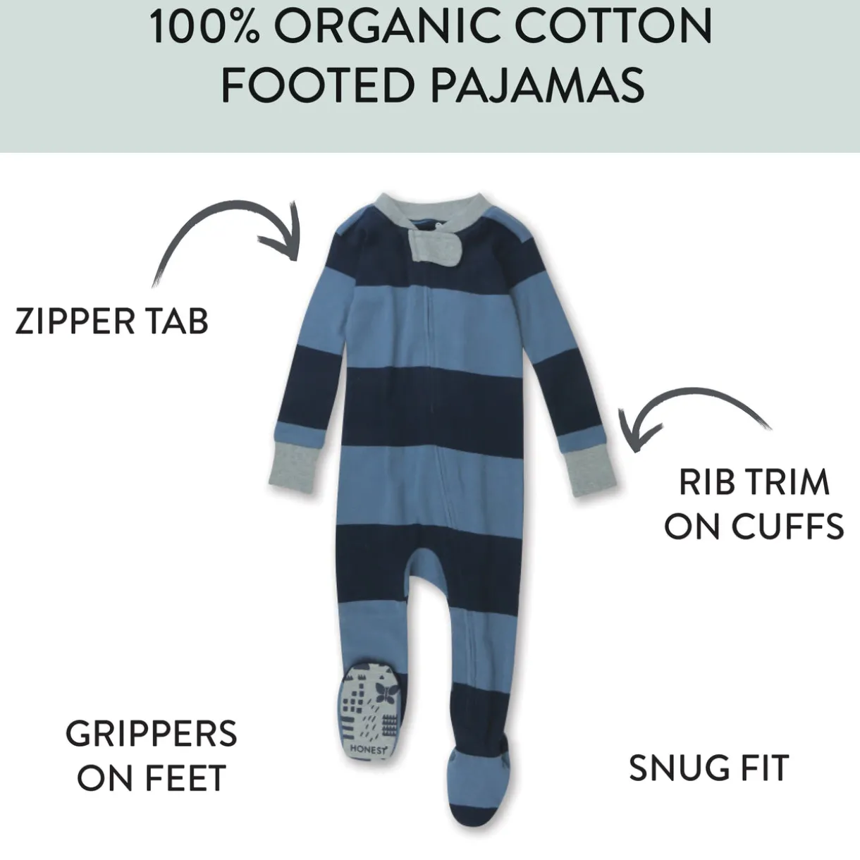 Organic Cotton Snug-Fit Footed Pajamas