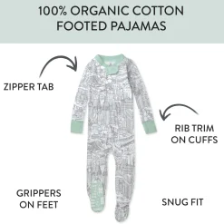 Organic Cotton Snug-Fit Footed Pajamas
