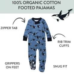 Organic Cotton Snug-Fit Footed Pajamas