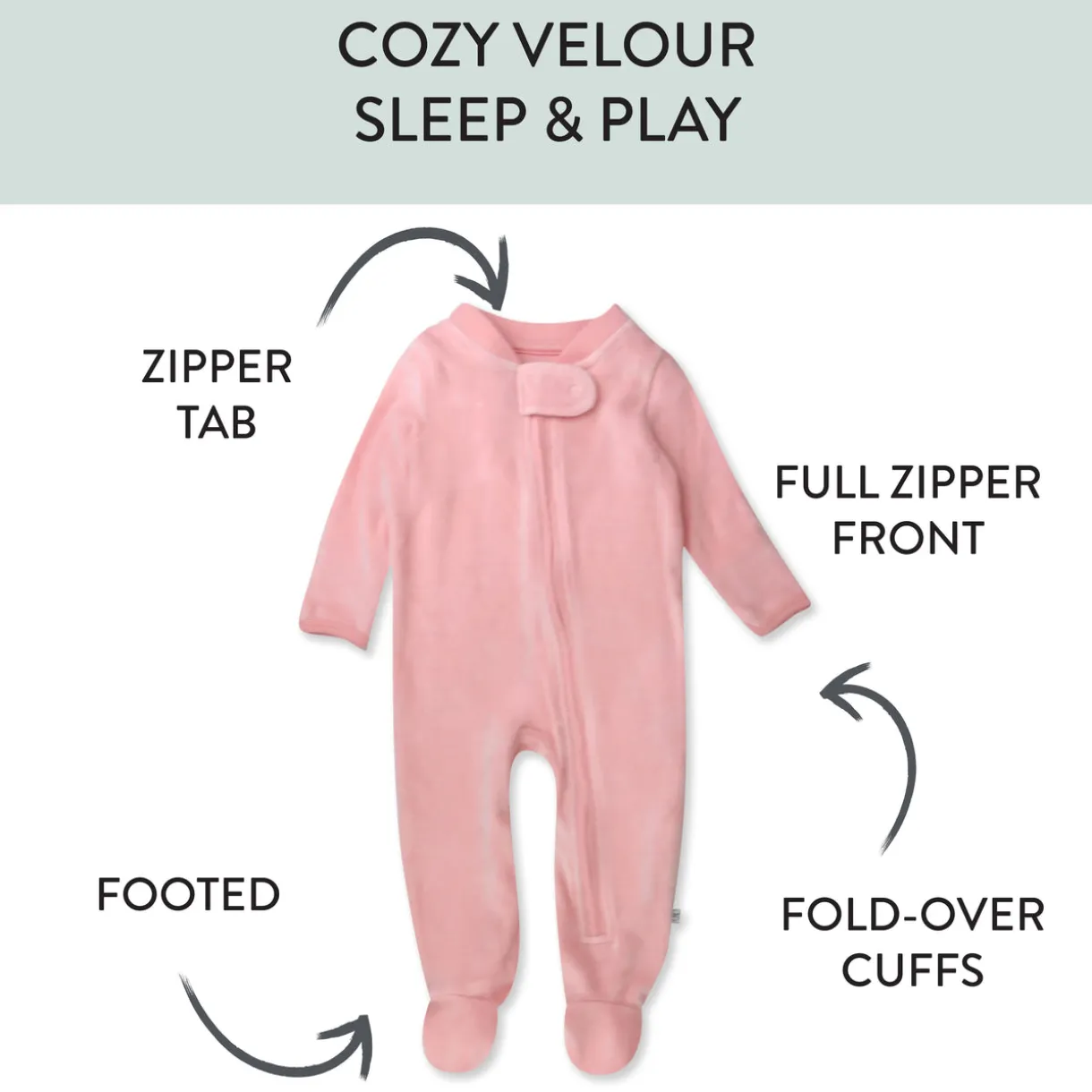 Organic Cotton Velour Sleep & Play