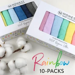 10-Pack EVERYDAY EASY Organic Cotton Washcloths Gift Set