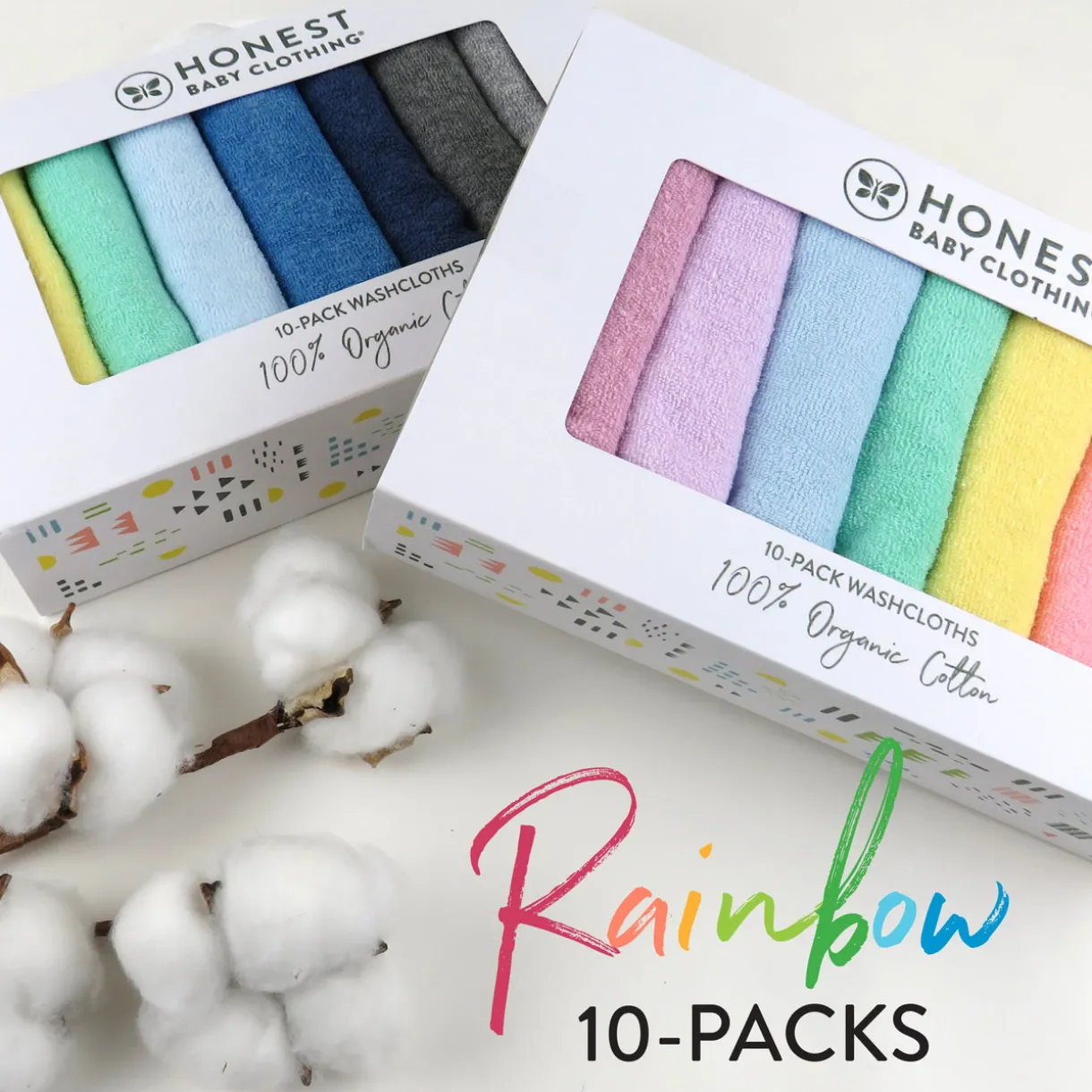 10-Pack EVERYDAY EASY Organic Cotton Washcloths Gift Set