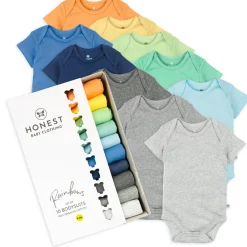 10-Pack HAPPY DAYS Rainbow Short Sleeve Bodysuits Gift Set