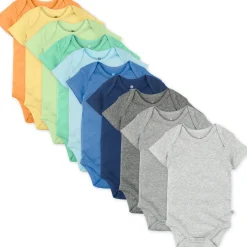 10-Pack HAPPY DAYS Rainbow Short Sleeve Bodysuits Gift Set