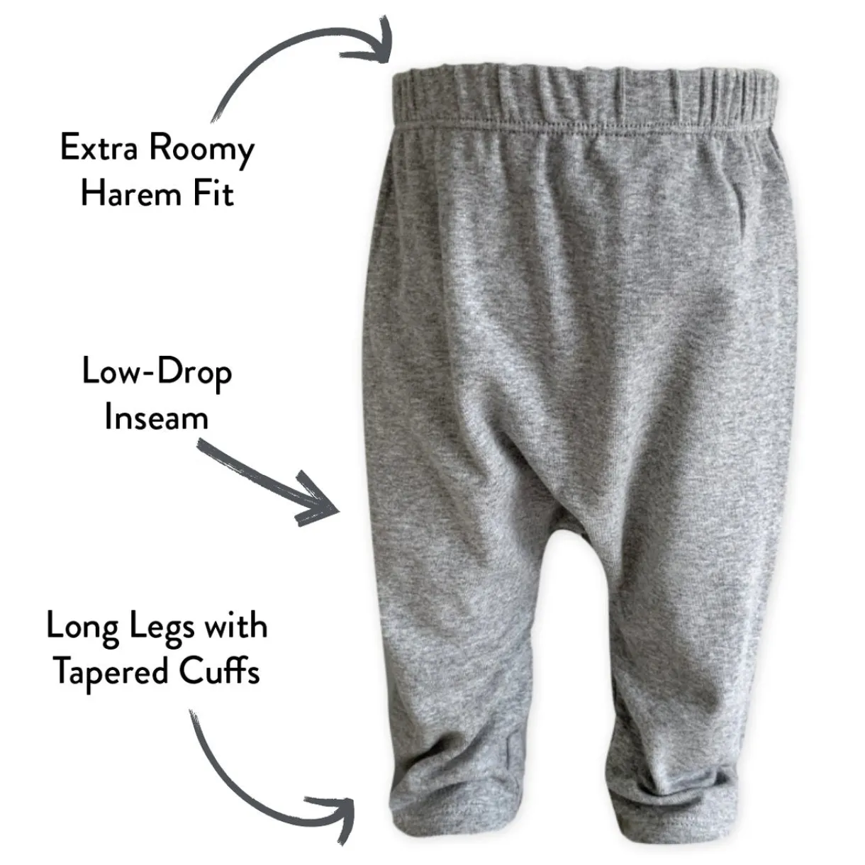 4-Pack Honestly Pure Organic Cotton Harem Pants