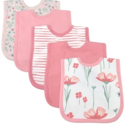 5-Pack Organic Cotton 4 in 1 Reversible Bibs