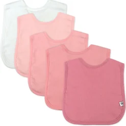 5-Pack Organic Cotton 4 in 1 Reversible Bibs