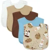 5-Pack Organic Cotton 4 in 1 Reversible Bibs