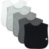 5-Pack Organic Cotton 4 in 1 Reversible Bibs