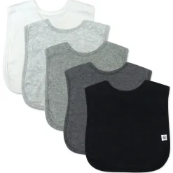 5-Pack Organic Cotton 4 in 1 Reversible Bibs
