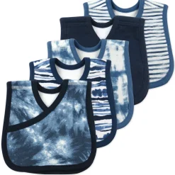 5-Pack Organic Cotton 4 in 1 Reversible Bibs