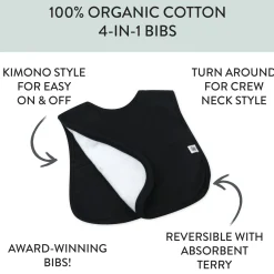5-Pack Organic Cotton 4 in 1 Reversible Bibs