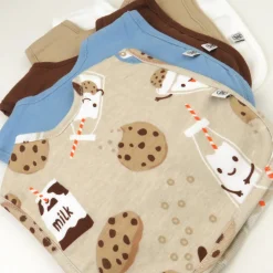 5-Pack Organic Cotton 4 in 1 Reversible Bibs