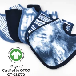 5-Pack Organic Cotton 4 in 1 Reversible Bibs