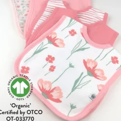 5-Pack Organic Cotton 4 in 1 Reversible Bibs