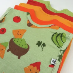 5-Pack Organic Cotton 4 in 1 Reversible Bibs