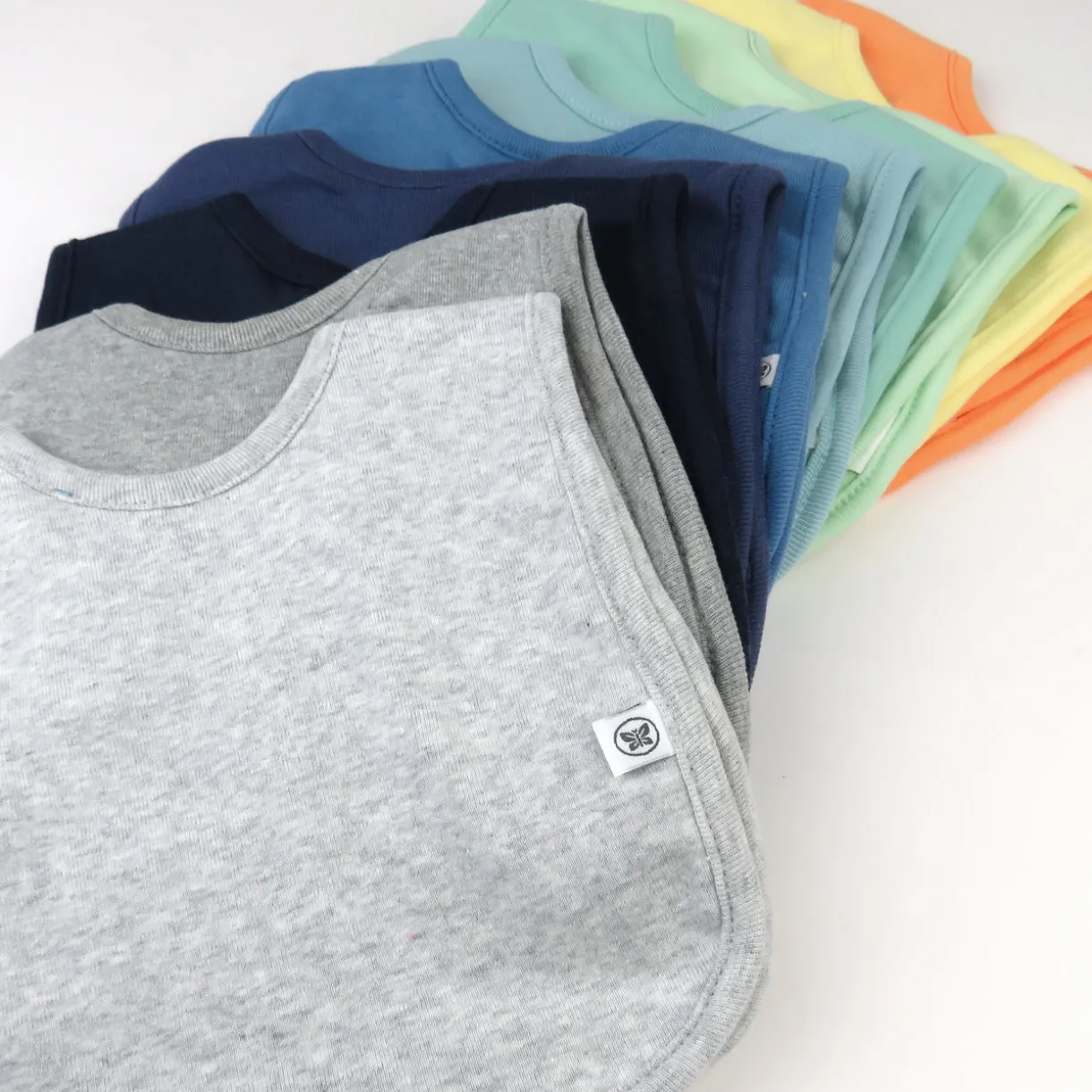 10-Pack Organic Cotton 4 in 1 Reversible Bibs