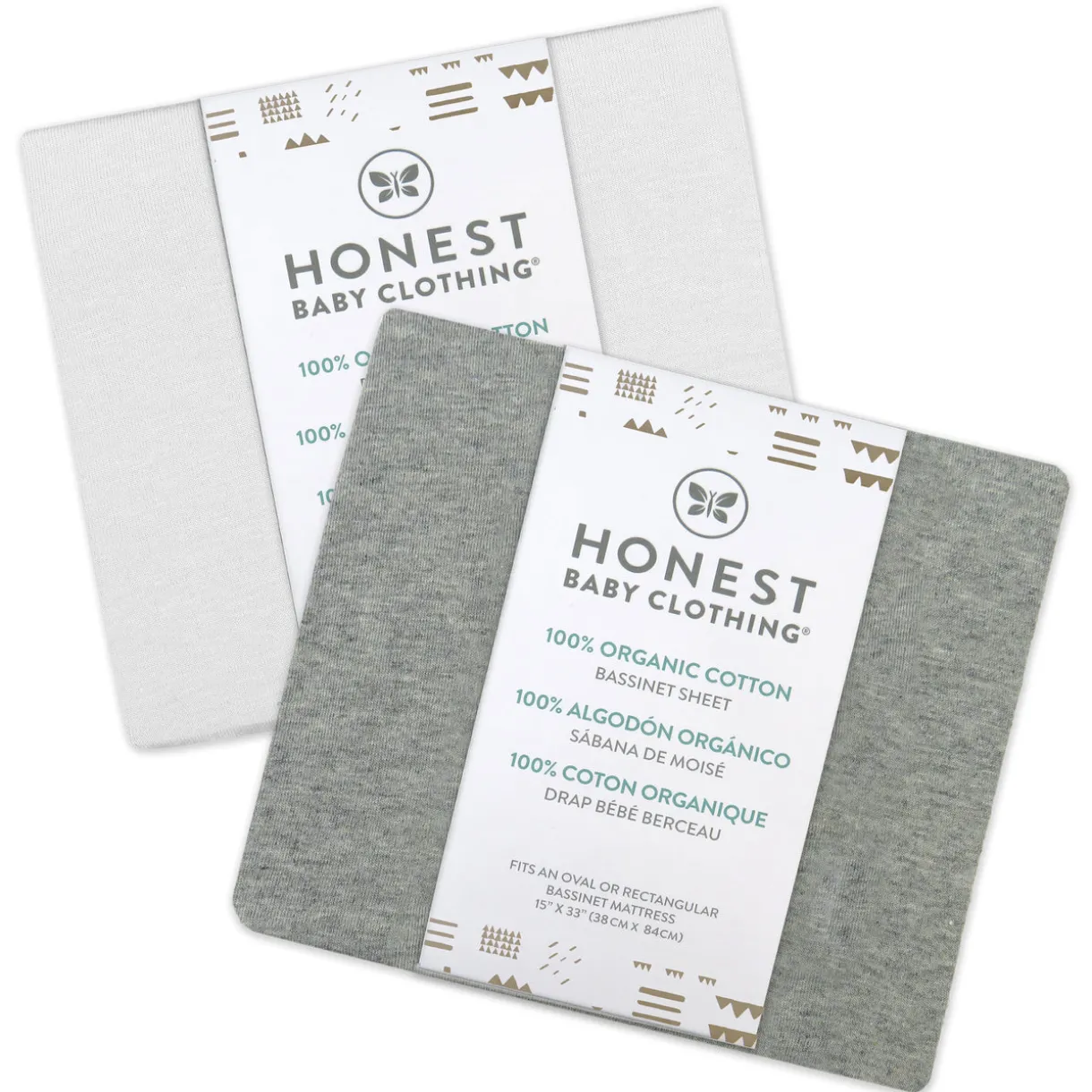 2-Pack Organic Cotton Bassinet Sheets