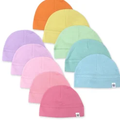 10-Pack Organic Cotton Caps