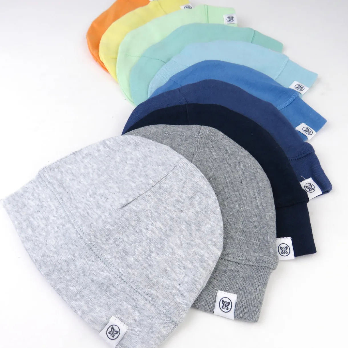10-Pack Organic Cotton Caps