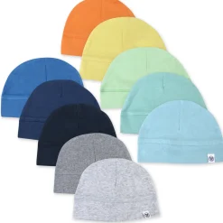 10-Pack Organic Cotton Caps